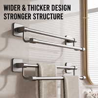Porte-serviettes moderne en acier au carbone à double barre et finition noir mat pour salle de bain de luxe et décoration de projets hôteliers