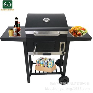 Sc Building System Charcoal <b>Grill</b> 109x50x97cm Smokeless Trolley <b>BBQ</b> <b>Grill</b> With Smoker Function Outdoor Use - Product Image 1