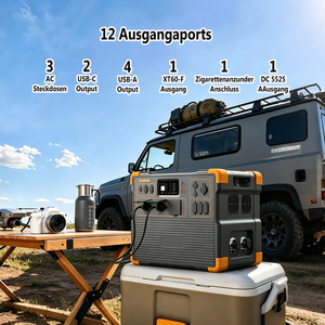 Station d'alimentation portable, batterie LiFePO4, 51,2 V, haute capacité, rechargeable, pour le camping en plein air, la maison, la sauvegarde d'urgence - Product Image 3