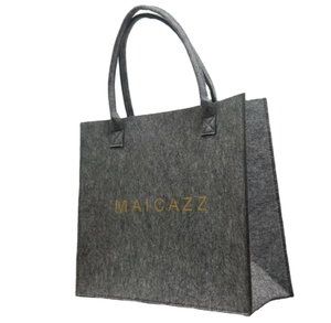 กระเป๋าผ้าสักหลาดสีเทาขนาดใหญ่ของขวัญทางธุรกิจตามสั่ง - Product Image 1