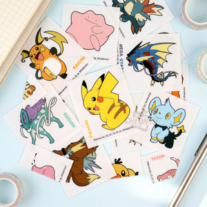 Set de 18 Pegatinas de PVC de Dibujos Animados de Pokemon, Personajes Coreanos Lindos, Impresión UV, Barniz UV, para Diario, Funda de Teléfono, Anime Aleatorio - Product Image 3
