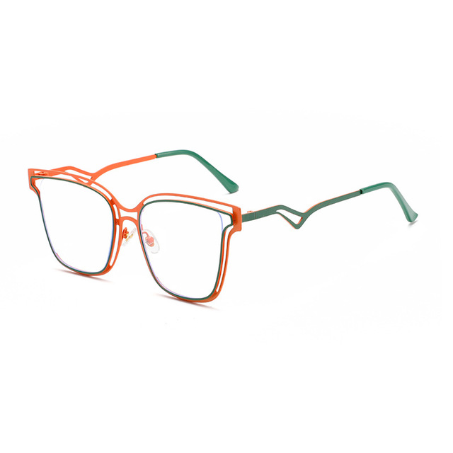 New Arrival Metal Optical Glasses High Quality Spectacle Cat Eye Glasses Colorful Women Blue Light Glasses Eyeglasses Frames
