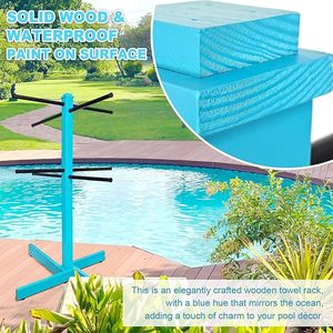 Di alta qualità da piscina portasciugamani da esterno <span class=keywords><strong>in</strong></span> <span class=keywords><strong>legno</strong></span> <span class=keywords><strong>porta</strong></span> <span class=keywords><strong>asciugamani</strong></span> da piscina con 4 barre portasciugamani appendiabiti - Product Image 3