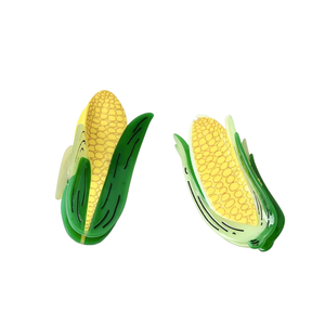Pinzas <span class=keywords><strong>para</strong></span> el pelo bonitas con diseño <span class=keywords><strong>de</strong></span> vegetales (maíz y melón amargo), <span class=keywords><strong>de</strong></span> acetato <span class=keywords><strong>de</strong></span> lujo, tipo pinza <span class=keywords><strong>de</strong></span> tiburón, accesorios <span class=keywords><strong>para</strong></span> el <span class=keywords><strong>cabello</strong></span> <span class=keywords><strong>para</strong></span> mujer - Product Image 1