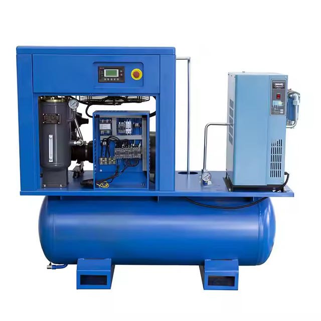 Source Factory Industrial Screw Air Compressor 220V/380V Customizable Voltage 7.5-37KW Air Air End Oil-less Lubrication Bulk