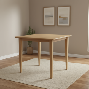 Tavolo da Pranzo Quadrato Groveland, Finitura Rovere Chiaro, Gambe Stile Shaker, Design Moderno, Arredamento per la Casa - Product Image 2