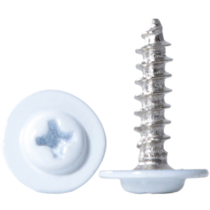 Vis autotaraudeuses à tête ronde en acier inoxydable 304 avec revêtement blanc, clous adhésifs Huasi M2, M3 - Product Image 1