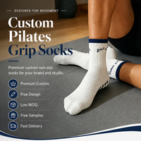 Chaussettes de yoga et de pilates douces, antidérapantes, confortables, extensibles, pour l'entraînement en salle de sport, chaussettes de sport personnalisées