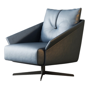 เก้าอี้โซฟาหนังเดี่ยวแบบเรียบง่ายเฟอร์นิเจอร์นายเก้าอี้หมุนออกแบบห้องนั่งเล่นที่ทันสมัย - Product Image 4