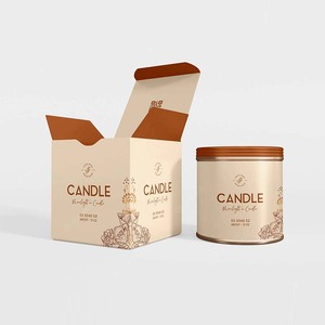 Custom Color Printing Foldable Cardboard Box Luxury Gift Candle Packaging Boxes