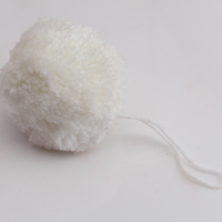 Usine directe fausse fourrure de lapin porte-clés pompons grand Floffy 6cm 7cm 8cm 9cm pompons 10cm 11cm 12cm fabricants de peau de fausse fourrure brute