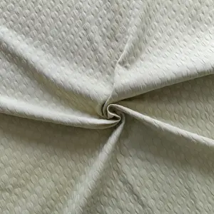 1501 Guanle krep dokuma Polyester Spandex kabartma jakarlı kumaşlar yükseltilmiş dokulu kabartmalı ekose desen giysiler için