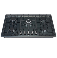 Cuisinière à gaz 5 brûleurs OEM/ODM d'usine, plaque de cuisson à gaz encastrable en acier inoxydable de 90 cm pour usage domestique en cuisine