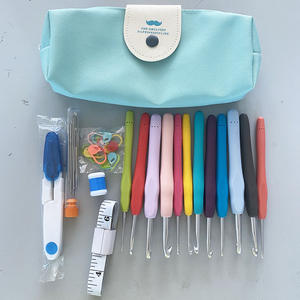 מפעל אספקת סרוגה מחט סט רך ידית סרוגה שפם תיק אביזרי נפץ סריגה כלים וו סרוג סט - Product Image 4