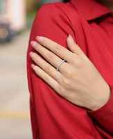 Meilleur Prix Femmes S925 Sterling Silver Platine Plaqué Étoile Moissanite Bague VVS D GRA Certifié Moissanite Bijoux Bague Rangée