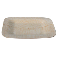 Ensemble d'assiettes en papier jetables écologiques Assiettes carrées jetables en feuille de palmier pour fête de mariage