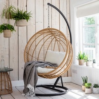 Fauteuil suspendu moderne en rotin pour balcon et cour, design nid d'oiseau, balançoire à bascule
