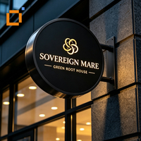 Enseignes lumineuses LED décoratives extérieures en aluminium personnalisées en gros, résistantes aux intempéries et anti-décoloration, certifiées pour restaurants