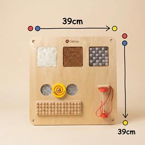 Tablero <span class=keywords><strong>de</strong></span> Actividades Montessori <span class=keywords><strong>de</strong></span> <span class=keywords><strong>Madera</strong></span> para Pared, Juguete Educativo que Ahorra Espacio para el Reconocimiento <span class=keywords><strong>de</strong></span> Materiales y Entrenamiento Sensorial en Niños (2-13 Años) - Product Image 2