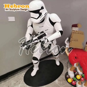 Escultura de Soldado de la Guerra de las Galaxias a Tamaño Real, en Fibra de Vidrio Blanca, Pintada a Mano, Modelo de Personaje de Película y Televisión en Venta - Product Image 4