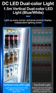 Refrigerador Comercial para Bebidas con Puerta de Vidrio para Supermercados, Vitrina Exhibidora de Bebidas - Product Image 4