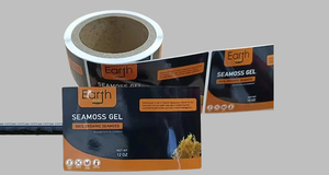 Earth Seamoss Gel Label Stickers 12 Oz Rectangular <b>Paper</b> Eco-Friendly Offset Printing 3 In Core Dia. - Product Image 4