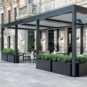 Pergola fixe en aluminium magique, imperméable et résistante au vent, structure durable <span class=keywords><strong>pour</strong></span> jardin, patio, balcon - Product Image 4