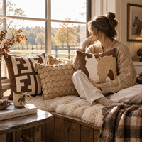 Housses de coussin et oreillers décoratifs modernes en polyester à motifs géométriques équestres pour canapé et décoration intérieure OEM