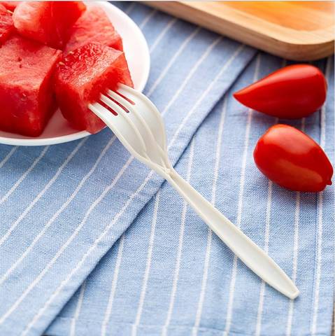 Biodegradable Corn Starch Cutlery Set – Compostable Travel Utensils