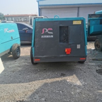 Compresseur d'air à vis diesel portable Air Man PDS375S de 375 CFM, modèle 2016, d'occasion, 7 BAR, pour plateforme de forage/mines/sablage