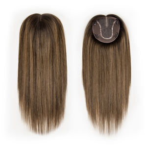 Envío Rápido, Topper de Cabello Humano Europeo Virgen Natural de 6*7 con Base de Seda y Clip, Liso, en Stock - Product Image 3