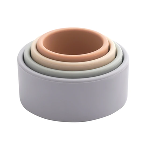 Juguetes Apilables de Silicona Libres de BPA, Juguetes Educativos para Bebés de 6+ Meses - Product Image 1