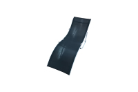 Chaise d'extérieur en aluminium vert foncé en forme de S avec tissu imperméable, design pliable, style moderne pour la plage, l'hôtel et le parc