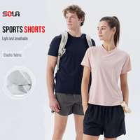 Short de gym à séchage rapide pour homme Vêtements d'entraînement unis avec poche zippée Vêtements d'entraînement actifs