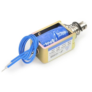 JF-1039B DC 24V 25N 10 mét đột quỵ kéo đẩy loại mở khung solenoid châm điện chuyển động tuyến tính - Product Image 6