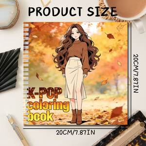 Cuaderno de Colorear Personalizado, Cuaderno Espiral de K-Pop para Niños y Adultos, Material Escolar, Libro de <span class=keywords><strong>Arte</strong></span>, Libro para Aliviar el Estrés - Product Image 6