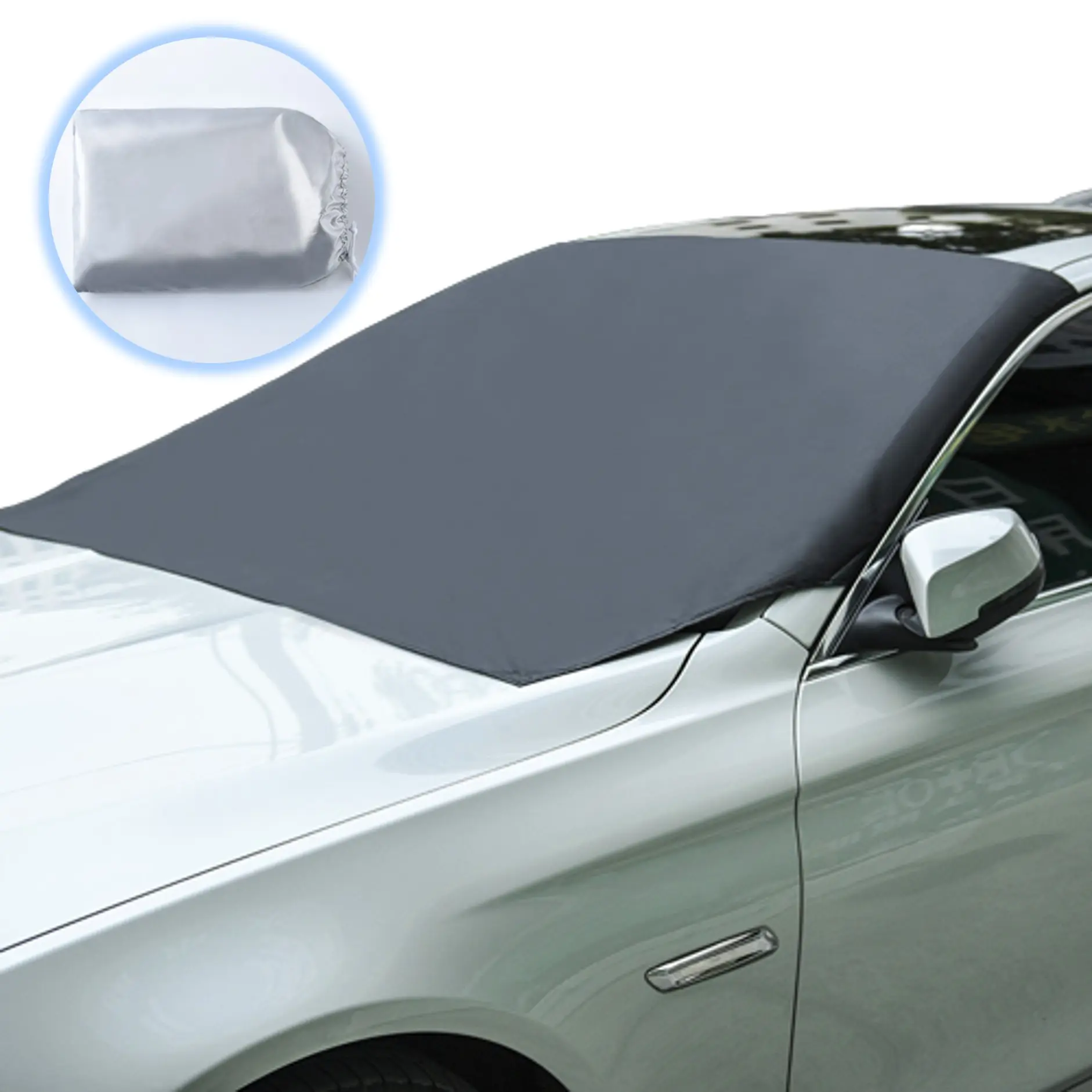 Automobile Magnetic Sunshade Cover Car Windshield Snow Sun Shade Waterproof Protector Cover 210*120cm Car Front Windscreen Cover