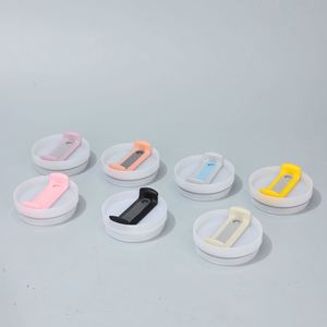 20oz 30oz 40oz Clear Spill Proof <b>Plastic</b> Cup Lid Reusable Replacement Tumbler Cover Leak Proof Car Cup Accessory With Straw Hole - Product Image 2
