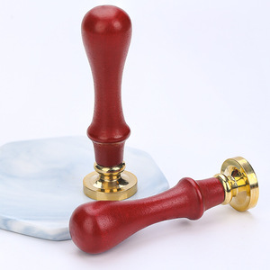 Ensemble de tampons alphabet Iris, 26 lettres anglaises, tête de tampon à cire à cacheter, manche en bois de hêtre rouge - Product Image 2