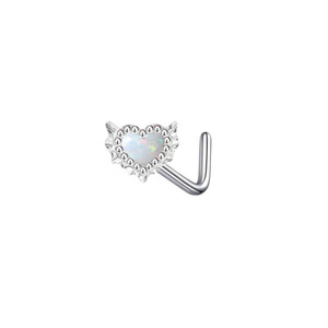 Chaîne de ventre tendance en acier inoxydable CRYSPURE avec opale en forme de cœur, plaqué argent, pour mariage, fiançailles, <span class=keywords><strong>piercing</strong></span> de nombril - Product Image 3