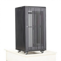 Armoire réseau 19 pouces 18U économique 600x1000x600mm, rack de serveur sur pied avec porte en verre trempé pour centre de données