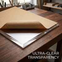 Plaque acrylique ultra transparente, panneau en plastique transparent pour affichage