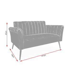 Laynsino mobili moderni per la casa Divani in velluto <span class=keywords><strong>blu</strong></span> cielo a 2 posti sedie a sdraio componibili da salotto moderna collezione - Product Image 6