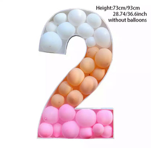 93cm grande 0-9 palloncino scatola di riempimento numero cornice Stand fai da te Baby Shower <span class=keywords><strong>1</strong></span> ° <span class=keywords><strong>compleanno</strong></span> mosaico KT bordo anniversario decorazione di nozze - Product Image 5
