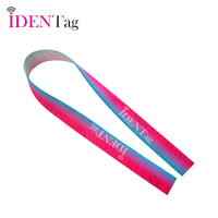 Bracelet en tissu RFID en polyester souple étanche IP68 13,56 MHz N-TAG215 NFC pour paiement sans argent liquide en spa et piscine