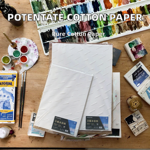 Potentate - Bloc de papier aquarelle 100% coton, pressé à froid, 300g/m², 390x540mm, Guangdong, Modèle C032853 - Product Image 2