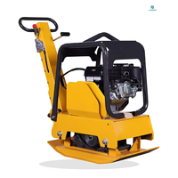 Compacteur à plaque vibrante réversible à essence 160 kg, machine de compactage robuste pour sols, sable et gravier