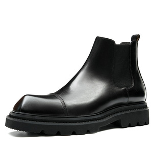 Botas Martin para Hombre, de Cuero Genuino, Modelo 2026, de Piel de Vacuno Inglesa, con Tres Conectores, Botas de Negocios de Cuero, Botas Chelsea de una Pieza - Product Image 5