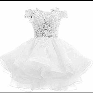 S0682N <span class=keywords><strong>2026</strong></span> Новое, популярное, антистатическое свадебное мини-платье с аппликациями, короткое, с открытыми плечами, в стиле бальное платье - Product Image 6