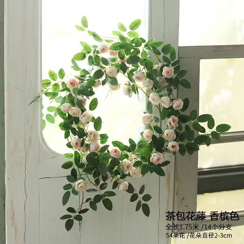 A champagne tea bag flower vine (1.75 meters)